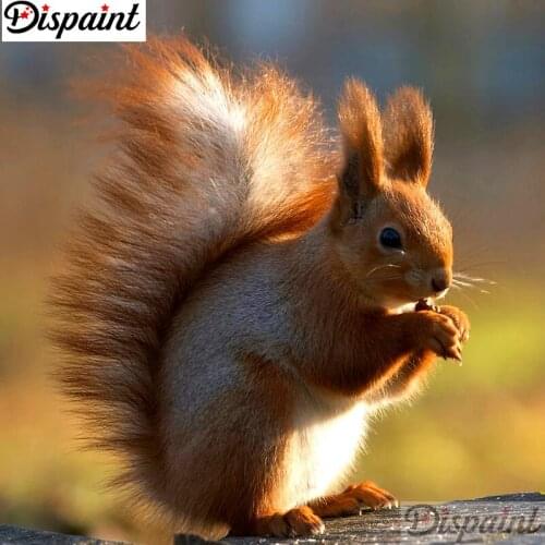 Dispaint Full Square/Round Drill 5D DIY Diamond Painting "Animal hamster" Embroidery Cross Stitch 3D Home Decor A11973