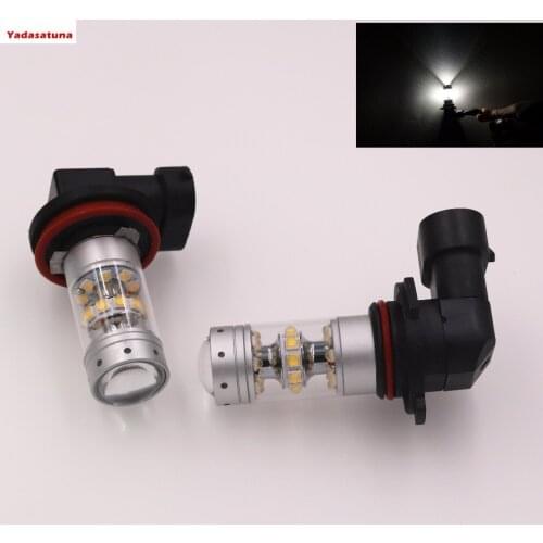 New 2pcs Super Bright led Car h11 H8 9005 9006 H10 h9 Fog Driving DRL Daytime Running Light H11 30W*5W Beam LED 6000K 12V Lamp