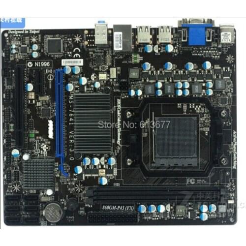 Free shipping original desktop motherboard for MSI 860GM-P43(FX) AM3+ DDR3 RAM 16GB 10 USB2.0 motherboard