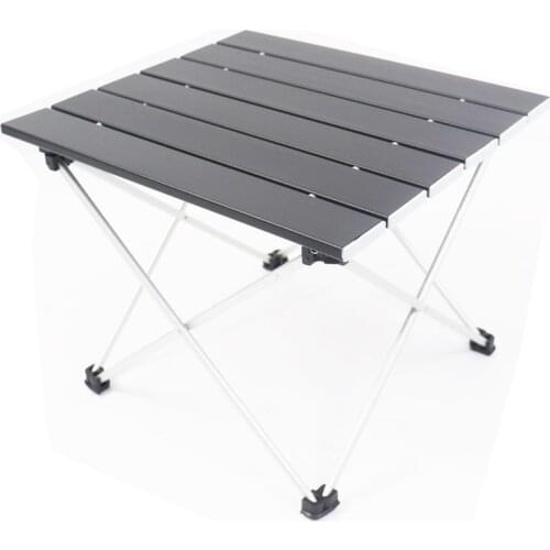 Folding Camping Table, Portable Aluminum Camp Table Lightweight Durable Compact Roll Up Picnic Tables for Travel Fishing
