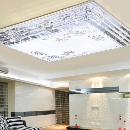Modern Simple Lamp Creative Bedroom mounted luminaire LED Ceiling Lamp Crystal Light Rectangular Living Room Light ya75 SJ10