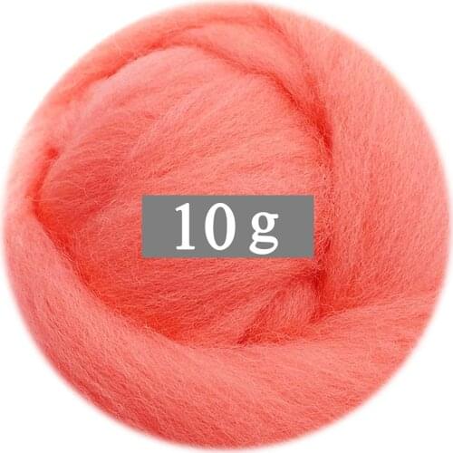 10g Felting Wool (40 Colors) 19 Microns Super Soft Natural Wool Fiber for Needle Felting Kit 0.35 OZ Per Color (No. 23)