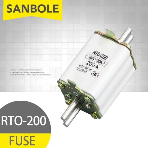 RTO-200 Type 125A 150A 200A Ceramics Insurance Fuse Melt Core 380V-50K Motor Protection