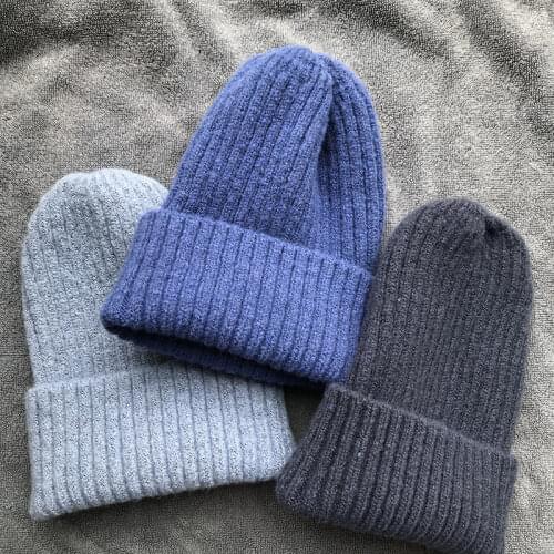 Winter Hat for Women Knitted Beanies Solid Color Warm Soft Hat for Female Fashion Outside Causal Hip Hop Skullies Hair Sccessory