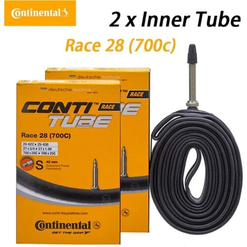 1 Pair Continental Race 28 Road Bike Bicycle Inner Tube 700c x 20-25 Presta 42mm 60mm Bike Inner Tire French Valve Sclaverand