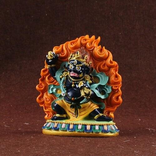 1 pcs Vajrapani, King dense tracks wead the Bodhisattva, hand painted, small statues of Yamantaka , buddha figurine