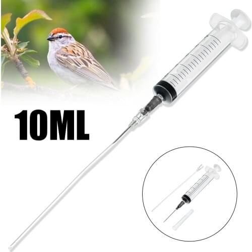 1pc Bird Feeding Syringe 10ml Baby Pet Bird Budgie Hand Rearing Feeding Syringe Crop Tubes For Pet Supplies