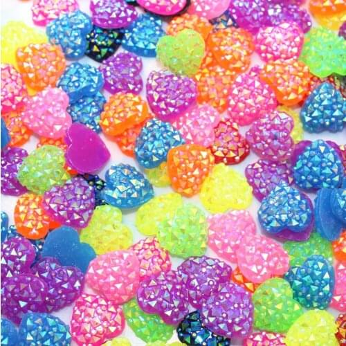 50pcs/lot flat back resin Peach heart DIY resin cabochons accessories about12mm