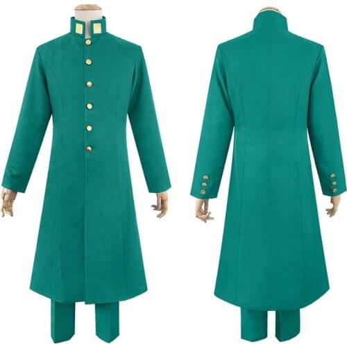 Anime Cosplay JoJos Bizarre Adventure Kakyouin Noriaki Costume For Adults Women Men Green Suit Role Play Fancy Party