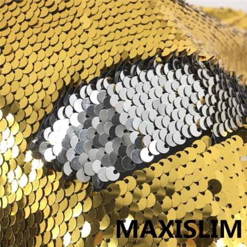 Sequins Fabric Multicolor Reversible Sequins Fabrics DIY Accessories Sewing Evening Dress Home Decoration 1Yards/Lot