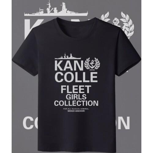 Kantai Collection Unisex Anime T-Shirt Kan Colle Summer Milk Silk T Shirt Fashion Casual Short Sleeve TEE Tops Color Black