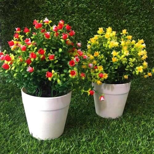 Artificial Flower Grass Plant Pot Bonsai Home Balcony Furniture Desktop Decor vivid Artificial Bonsai (with Pot)