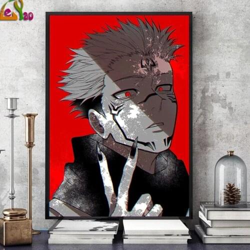 Anime Jujutsu Anime 5d Diamond Painting Full Square Round Drill Pictures Bedroom Home Decoration Cross Stitch Anime Decor