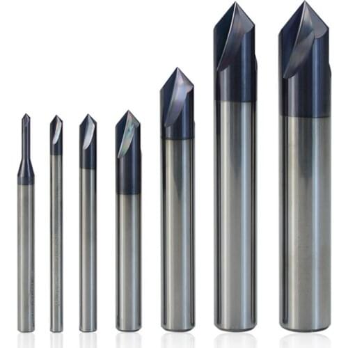 Drillpro 90 Degree Chamfer End Mill 3 Flute 2-12mm Carbide CNC Deburring Router Bit for Engraving Chamering Milling Cutter