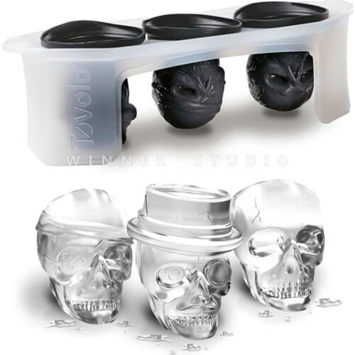 Creative Personality Ice Mold Making Ice Box Bar Home DIY Handmade Ice Cube Mold Mold Silicone Skull Ice Tray