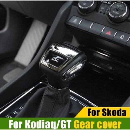 For Skoda Kodiak/GT stainless steel gear cover to affix car interior modification gear gear decorative cover car accessories