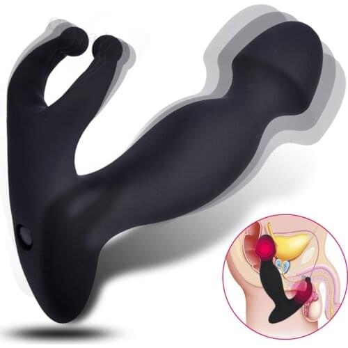 Strong Vibrator Prostate Massager Safe Silicone Butt Plug Body anal cleaner shower for adult women toys 30pcs/lot by DHL 001