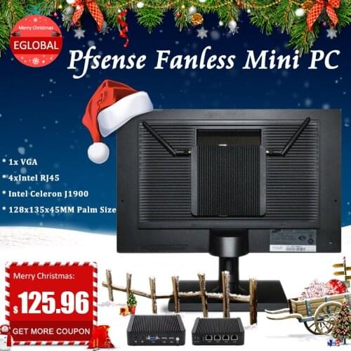 Pfsense mini PC intel Celeron J1900 VGA Watch Dog Firewall industrial fanless mini pc 4*RJ45 1000Mbps multi LAN