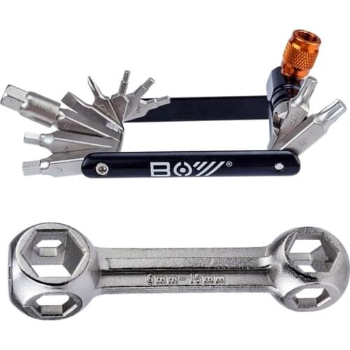 BOY bicycle folding tool 12-in-1 road bike mountain bike multi-function combination repair tool