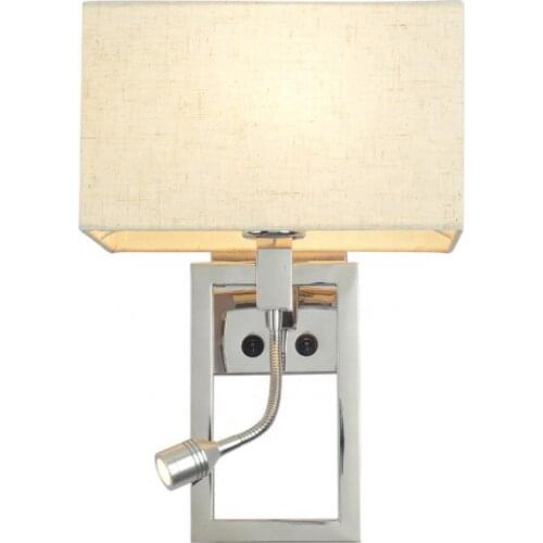 Modern Newest Stainless Steel Hotel Bedside Led Reading Lamp Indoor Wall Mounted Lamp Fixture For Bedroom Lustre Led