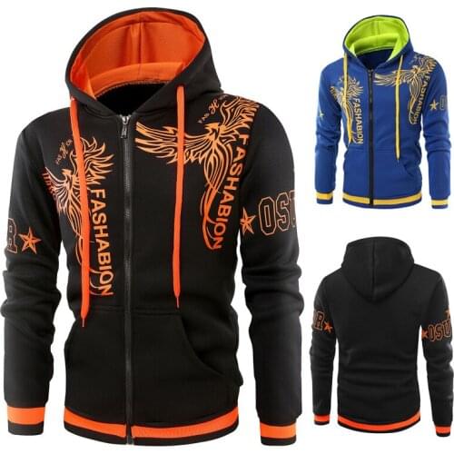 Oversized Hoodies Autumn Winter New Mens Fashion Hit Color Cardigan Clothes Sweatshirt Zip Up Hoodie Streetwear Men Clothing