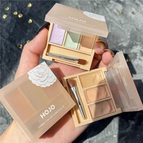 Three-color Concealer Cream Palette Makeup Base Moisturizing Soft Long Lasting Waterproof Eye Primer Easy To Wear Brighten Skin