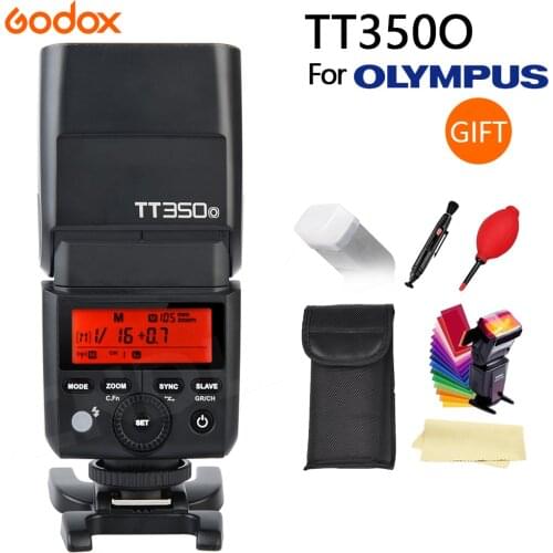GODOX TT350-O On-Camera Flash Speedlite for Olympus Panasonic 2.4G HSS 1/8000s TTL GN36 + Diffuser