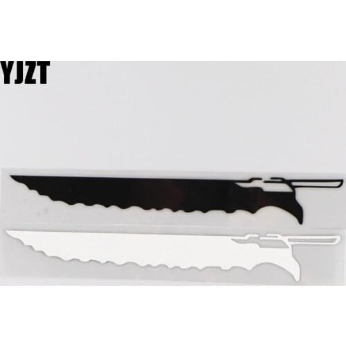 YJZT 18CM*2.3CM Weapon Knife Creative Pattern Vinyl Decal Decoration Fashion Car Sticker 1A-0413