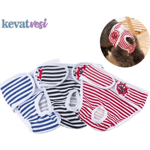 Female Dog Shorts Washable Dog Physiological Pants for Small Medium Dogs Diaper Panties Striped Sanitary Pet Underwear S-Xxl