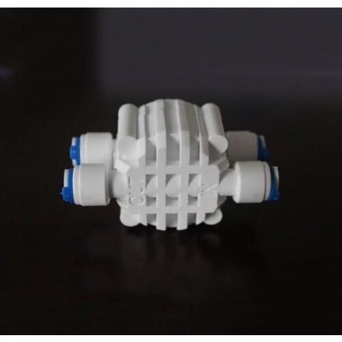 1/4" OD Tube Quick Fitting Four Way Valve For RO Water Reverse Osmosis System