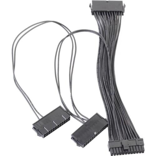 1pc New 30CM ATX 24Pin 3 PSU Cable 18AWG Power Supply Sync Starter Extender Motherboard Adapter Riser For ETH BTC Miner Mining