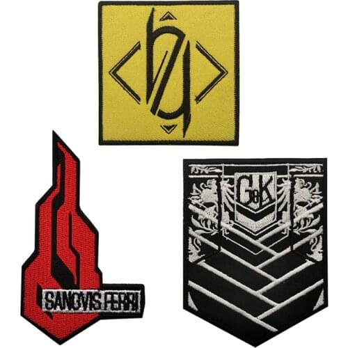 1 Pc Girls Frontline Tactical Embroidered Fabric Stickers 404 Squad Military Epaulettes Chest Strap Backpack Hat Applique