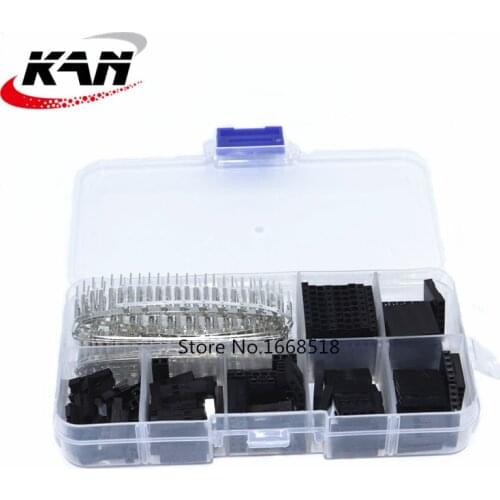 310pcs/A Set Dupont Wire Jumper Pin Header Connector Housing Kit Male Crimp Pins+Female Pin Connector Terminal Pitch With Box