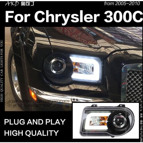 AKD Car Styling Head Lamp for Chrysler 300C Headlights 2005-2010 300C LED Headlight DRL Hid Bi Xenon Auto Accessories
