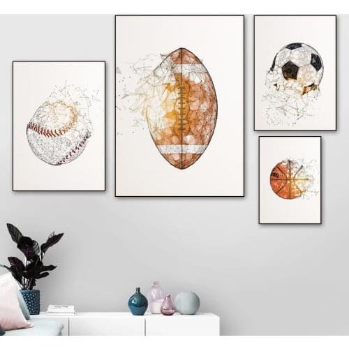 5D DIY Diamond Painting Sports Series Football Basketball Rugby Full Square Embroidery Art Picture Cross Stitch Mosaic Kit