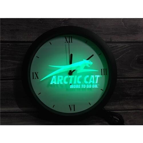 0G129 Arctic Cat Snowmobiles Logo APP RGB 5050 LED Neon Light Signs Wall Clock