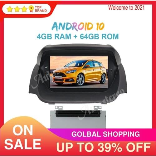 Android 10 4GB+64GB DSP Car Radio GPS Navigation for Ford Fiesta 2013-2016 Auto Stereo Multimedia Player Radio Tape Recorder ISP