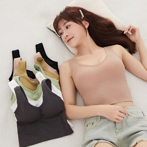 U-shaped Back Bra Tube Top Women Bralette Crop Top Sexy Lingerie Bras Sports Underwear Fashion Ladies Street Tops Cropped Tanks