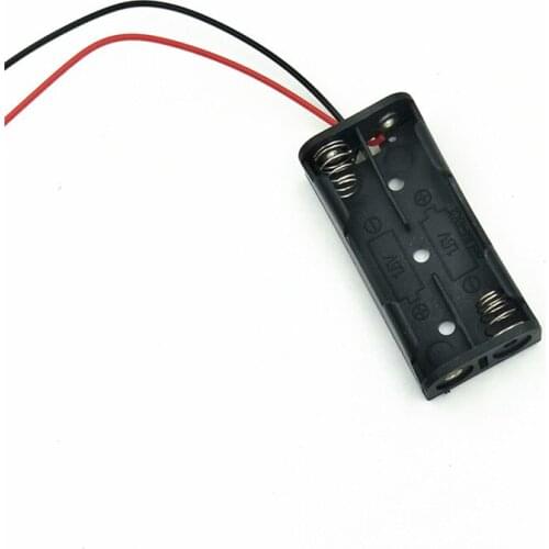 AAA Battery Storage Case Plastic Storage Box Holder With Wire Leads For 2 x AAA 1.5V Batteries for Soldering Connecting