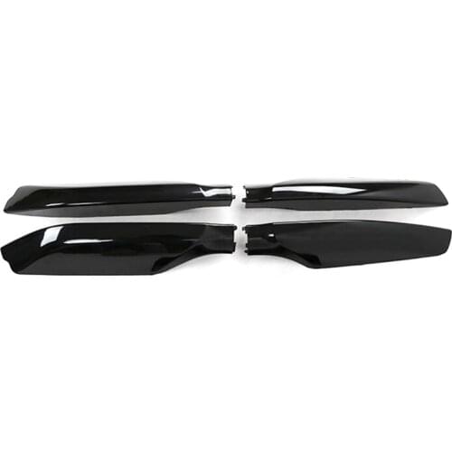 Black Abs Roof Rack Bar Rail End Protection Cover Shell 4Pcs For Toyota Land Cruiser Prado Fj120 2003 - 2009