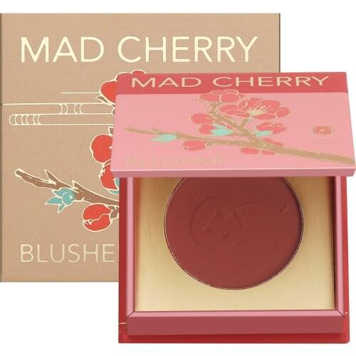 Plum Face Makeup Blusher Cute Long Lasting Oil Control Pigments Blush Single Color Contouring Cheeks Rouge Pallet with Mirror