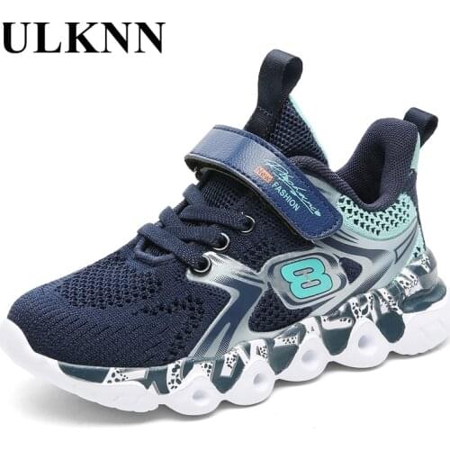 ULKNN Baby Shoes For Boys Fashion Childrens Sneakers Boy Shock Absorption 4 Colors Soft Rubber Sole Antislippery Kid Sneakers