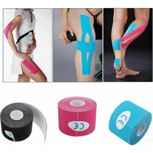 Elastic Tape Kinesiology Athletic Recovery Kneepad Sports Safety Muscle Pain Relief Knee Pads Support Gym Fitness Bandage