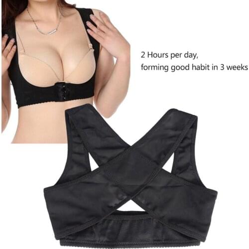 Elastic Women Breast Back Support Belt Posture Corrector Corset Shoulder Brace Beauty Back Support Correction Belt