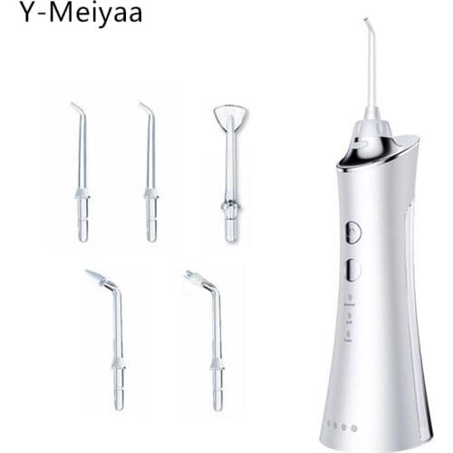 USB Rechargeable Portable 220ml Oral Irrigator Water Floss Dental Water Flosser Jet Irrigator Dental Teeth Cleaner+4 Jet 20