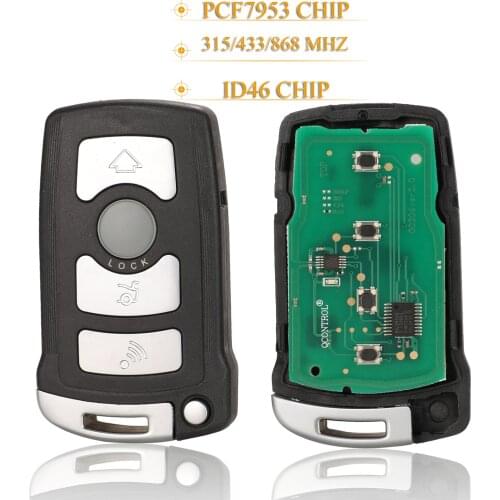 Kutery 4 Button Smart Remote Key For BMW E65 E66 CAS1 System7 Series 315/868 Mhz ID46 Chip Auto Smart Remote Control Car Key