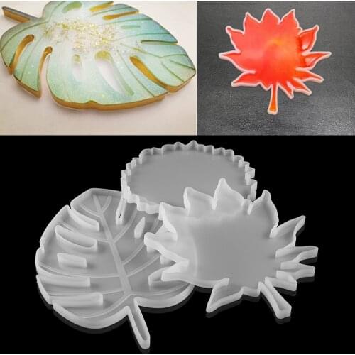Maple Banana Leaf Coaster Silicone Molds Crystal Cup Mats Epoxy Resin Mould For DIY Table Kitchen Decoration Handmade Crafts