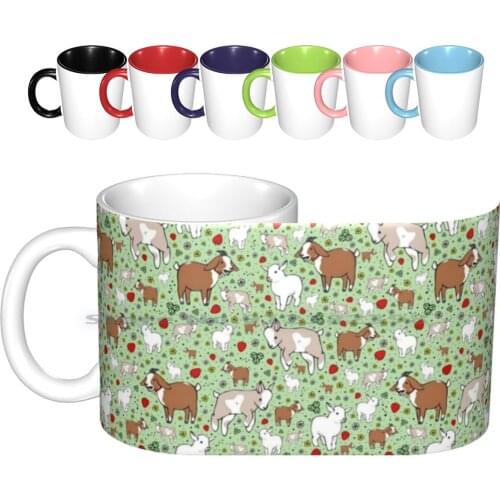 Goats Ceramic Mugs Coffee Cups Milk Tea Mug Goats Goat Cute Goat Goat Pattern Goat Design Happy Goats Cool Goat Goat Goat