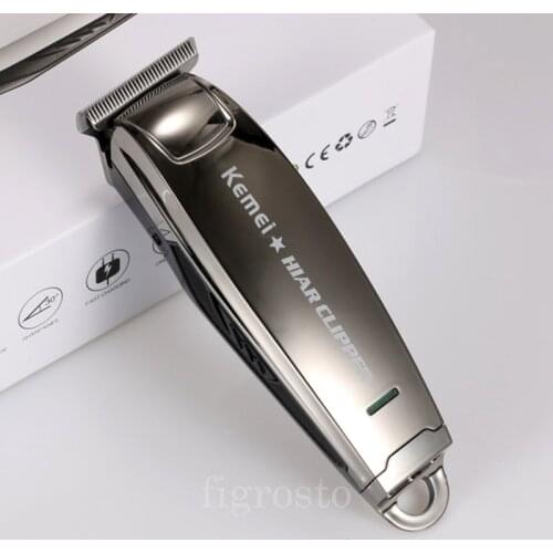 Cordless Barber Clippers KM2812 Mini Salon Shaving Head Machine for Shave Hairs Man 0.1mm Short Zero Gap Small Trimmer for Edges