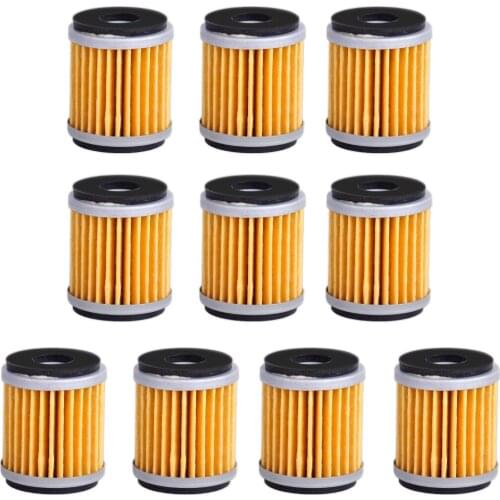 10PCS Oil Filter Fit for Yamaha YZ250 YZ250FYZ450FXT250YFZ450YFZ450XYFZ450R WR250F WR450F WR250X WR250R YFM250R Raptor